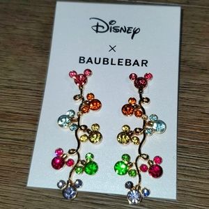 Disney X BaubleBar Mickey Mouse Christmas Light Dangle Earrings
